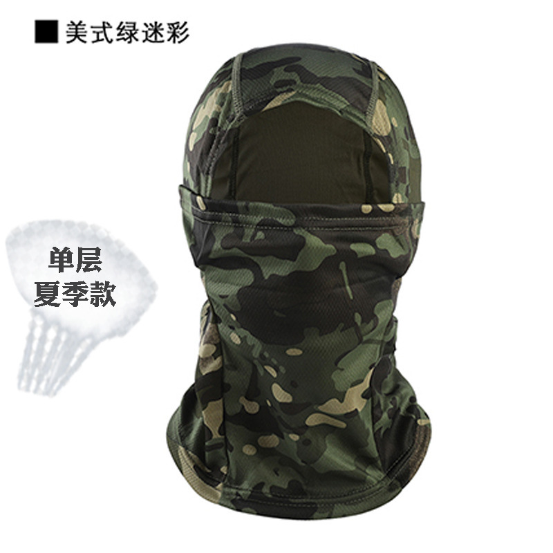 Cuello de camuflaje, casco de ciclismo de verano, pañuelo frío, babero a prueba de polvo, protector solar para hombres, máscara de pesca, cubierta facial