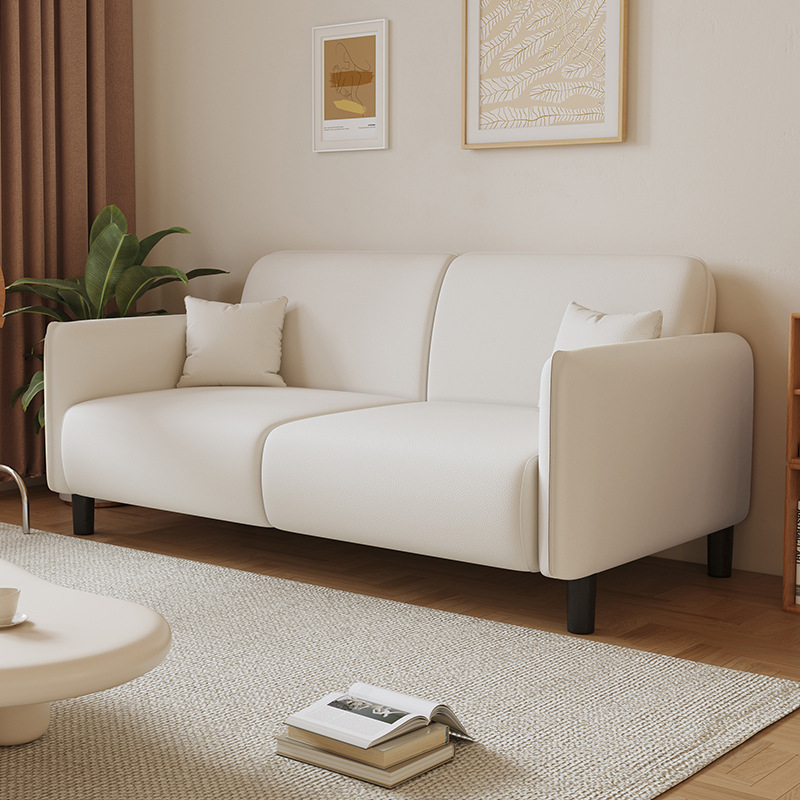 2025 sofá de piel de gato sala de estar de alquiler sofá de cuero dormitorio doble impermeable desgaste personalizado transfronterizo