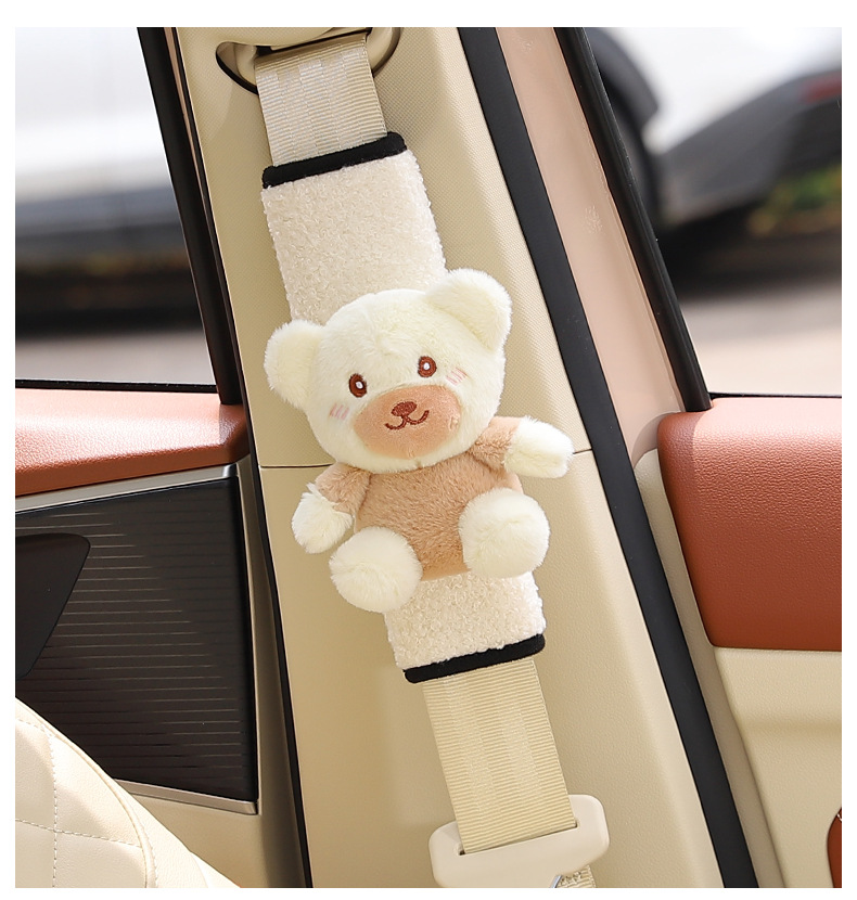 Cartoon car seat belt shoulder pad cute car Children's anti-strainer protective cover adjuster car interior decoration supplies