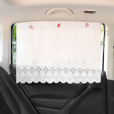 Car Sunshade Curtain Suction Type Car curtains - strawberry-magnet-suction-cup-double-adsorption