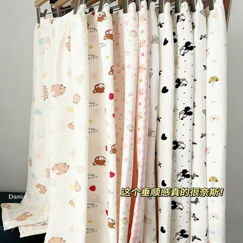 Carefully Selected Plus-Size Loose-Fitting Thin Summer Pajama Pants for Women, Cloud Cotton Long Pants Suitable for Spring and Autumn, Can Be Worn Outside, Cartoon Design for Lounging at Home Carefully Selected Plus-Size Loose-Fitting Thin Summer Pajama Pants for Women, Cloud Cotton Long Pants Suitable for Spring and Autumn, Can Be Worn Outside, Cartoon Design for Lounging at Home