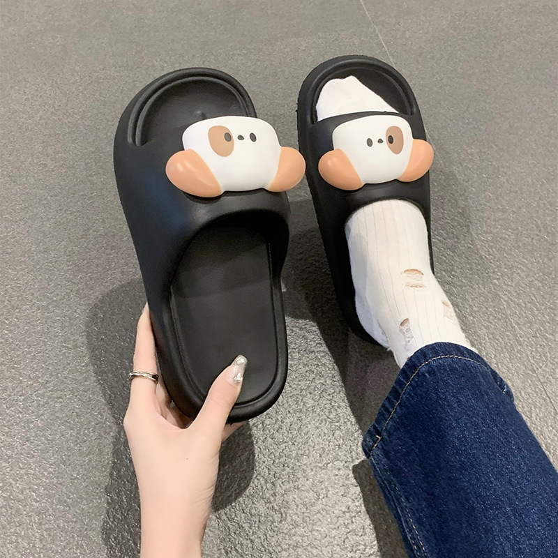 다크 브라운 눈 개 스테레오-순수한 검정