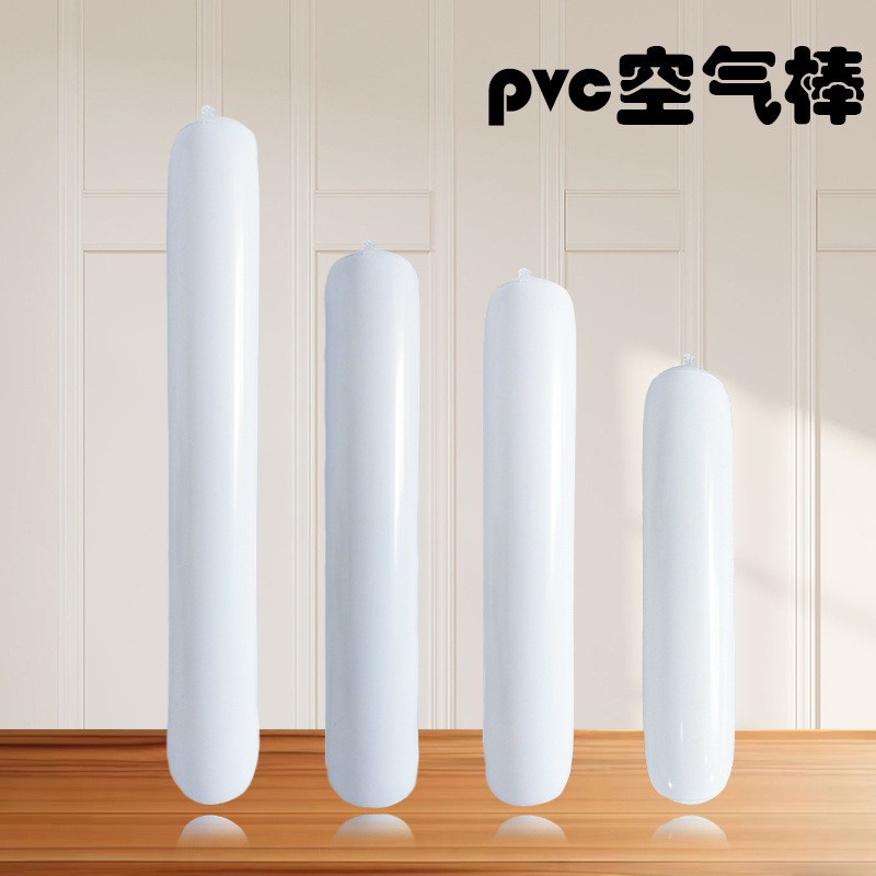 Cross-border white PVC inflatable short sticks, creative inflatable advertising sticks, cylindrical inflatable sticks manufacturer wholesale.