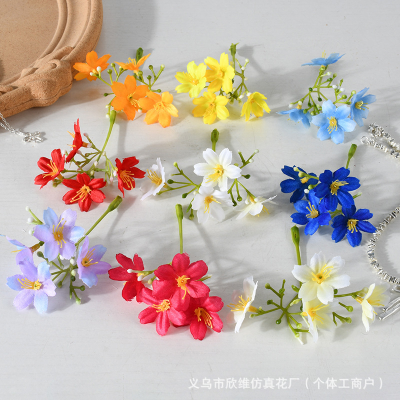 Artificial flowers, daisies, small flower heads, vintage-style hairpin DIY materials, hair accessories, gift box decoration, wedding celebration Artificial flowers, daisies, small flower heads, vintage-style hairpin DIY materials, hair accessories, gift box decoration, wedding celebration