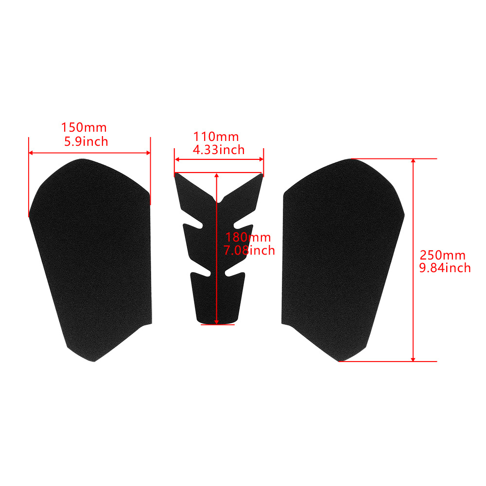Aplicable a Honda CBR600RR 2013 - 2018 pegatinas de protección del tanque de combustible de motocicleta bordes esmerilados pegatinas anti-rapadura