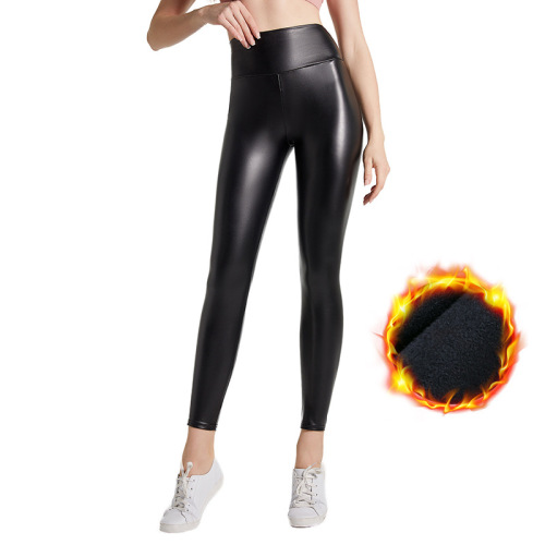 Wish Hot Selling PU Pants for Autumn/Winter Outerwear Four-Way Stretch High-Waist Leggings
