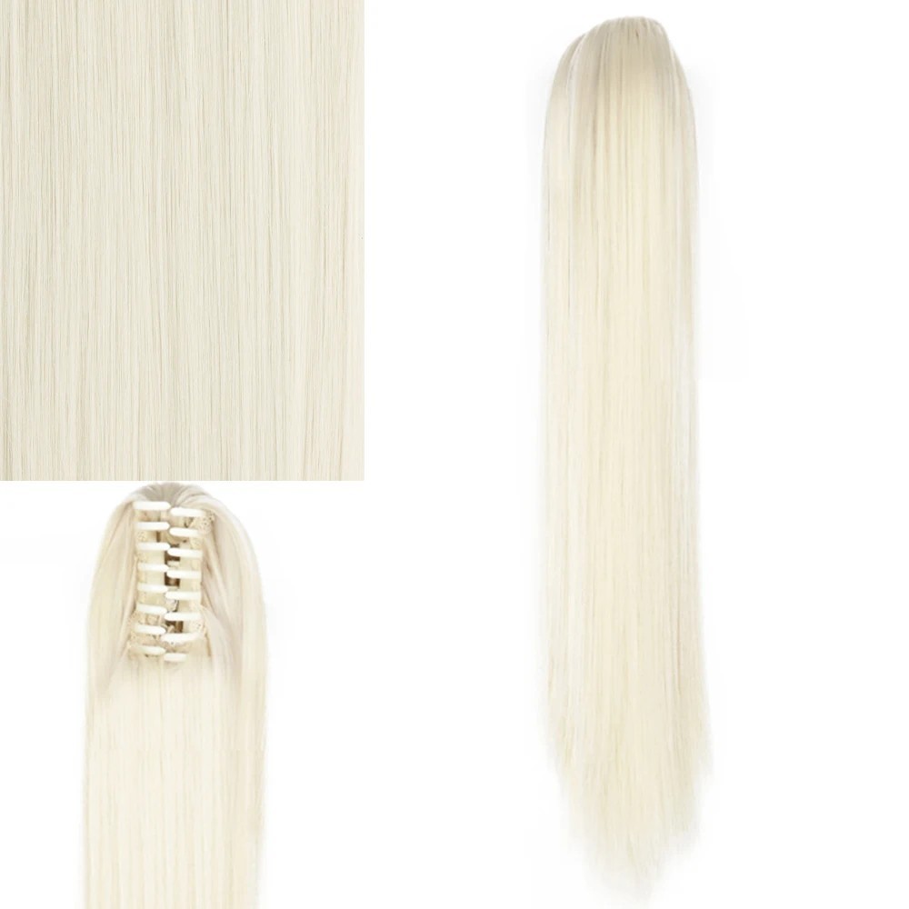Haarverlängerungen Clip-On Pferdeschwanzperücken für Frauen Langes Haar Simulationshaar Langes glattes Haar Internet-Promi-Pferdeschwanz-Clip-On-Perücken_voghion.com