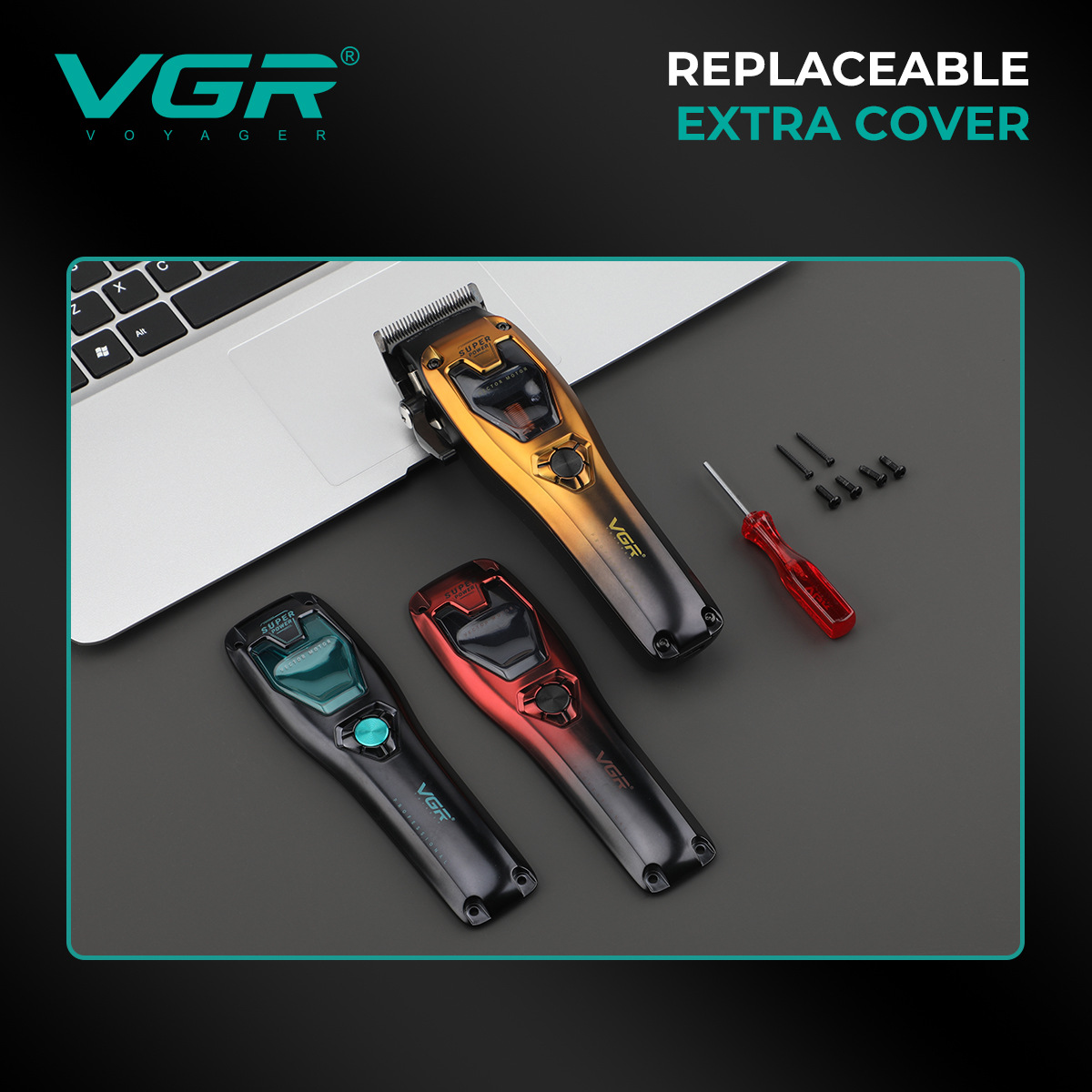 Electric Hair Clipper Intelligent Variable Speed Professional High Speed Brushless Motor 11000RPM Digital Display_voghion.com