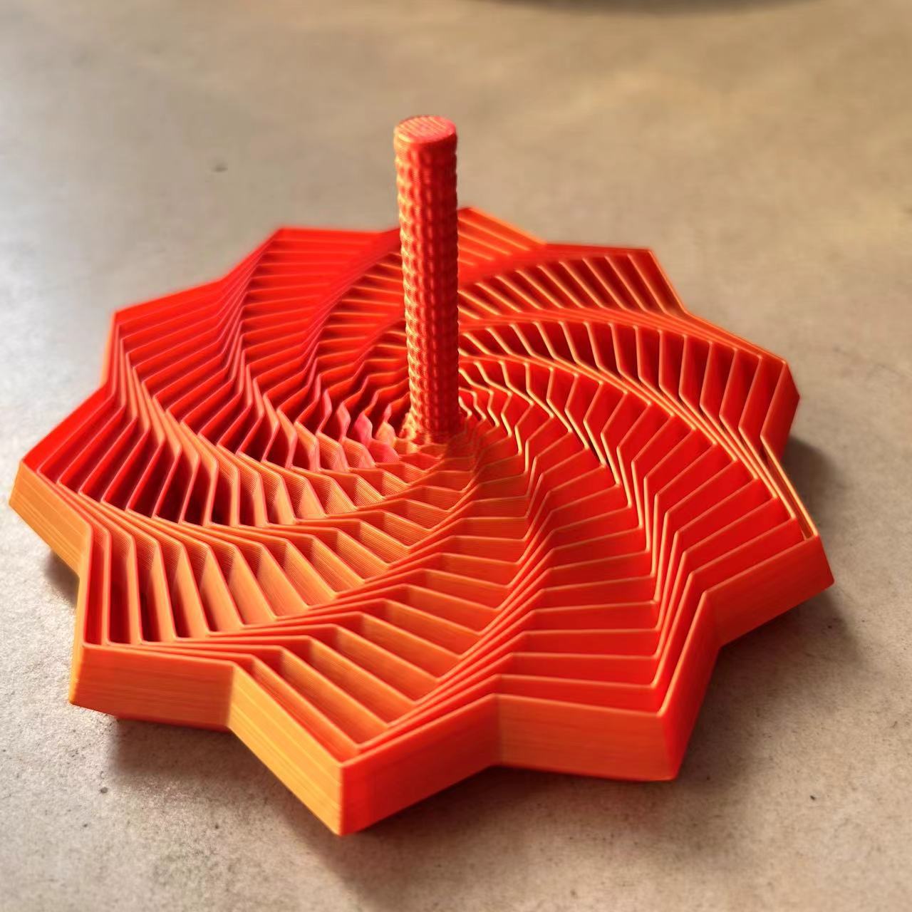 Impresión 3D descomprimida estrella ilusión óptica plegable juguete de puzzle infantil poligonal torre de rábanos espiral mesa tridimensional image 9