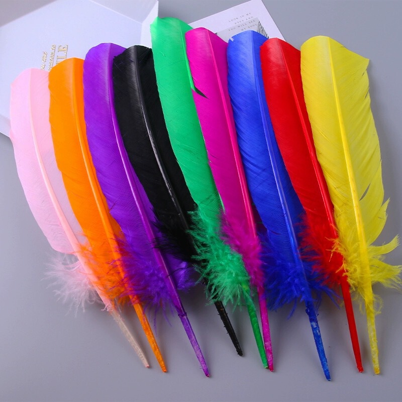 Factory direct turkey nest feather feather bow and arrow feather pen crafts Indian headdress handmade feather Factory direct turkey nest feather feather bow and arrow feather pen crafts Indian headdress handmade feather