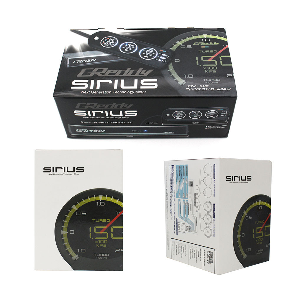 Sirius Greddi Car Modification Instrument Multi-Function Lcd Instrument Display Water Temperature and Rpm Turbo Meter
