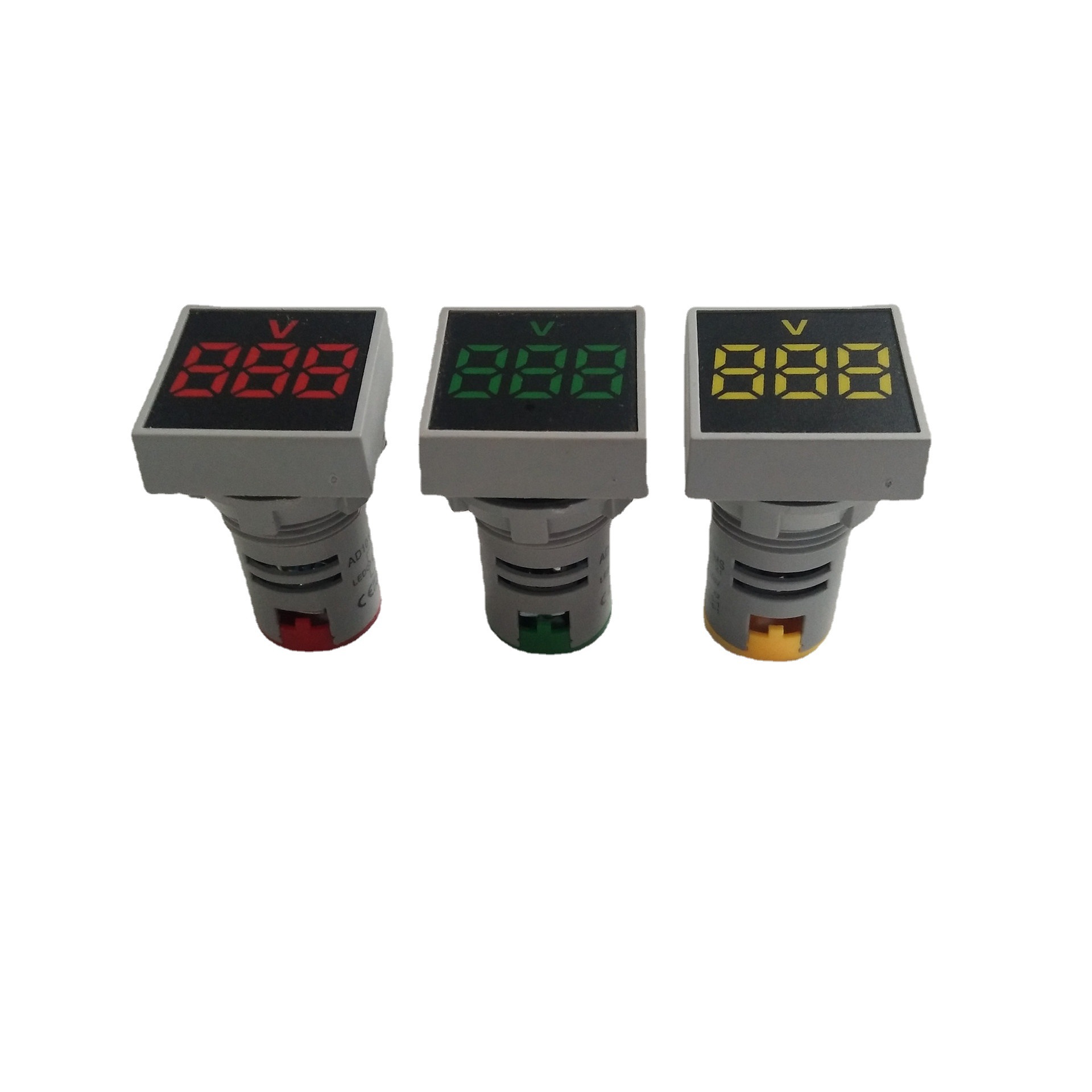 迷你方型直流电压表DC5-60V数显电压表指示灯直流显示电压表