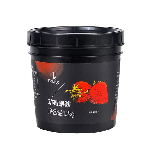 1.2kg Strawberry Jam – Premium Fruit Particles for Milk Tea Drinks, Fruit Puree, Fruit Tea, Sundae Desserts, Ice Jelly, and Baking Recipes