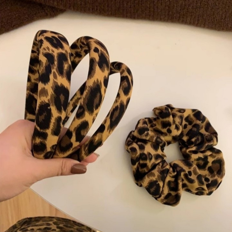 Fascia per capelli con stampa leopardata alla moda, per intestino crasso, coda di cavallo femminile, corda per capelli elastica ad alta elasticità, accessori per capelli in gomma resistente_voghion.com