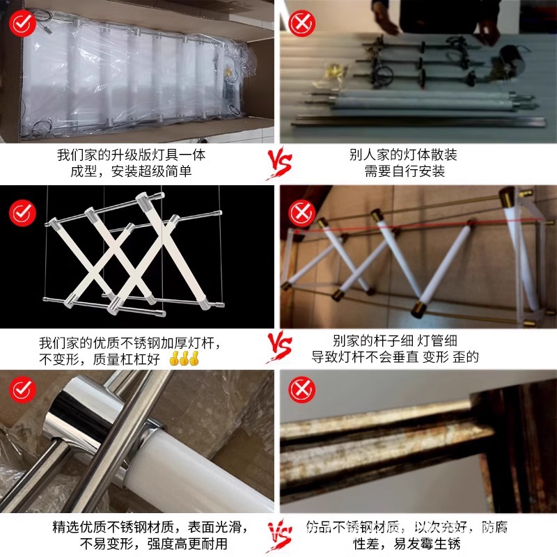 Minimalista tienda de ropa bar oficina combinación de lámparas Maza sala de té hotel lobby sala de estar cajero restaurante lámpara candelabrada