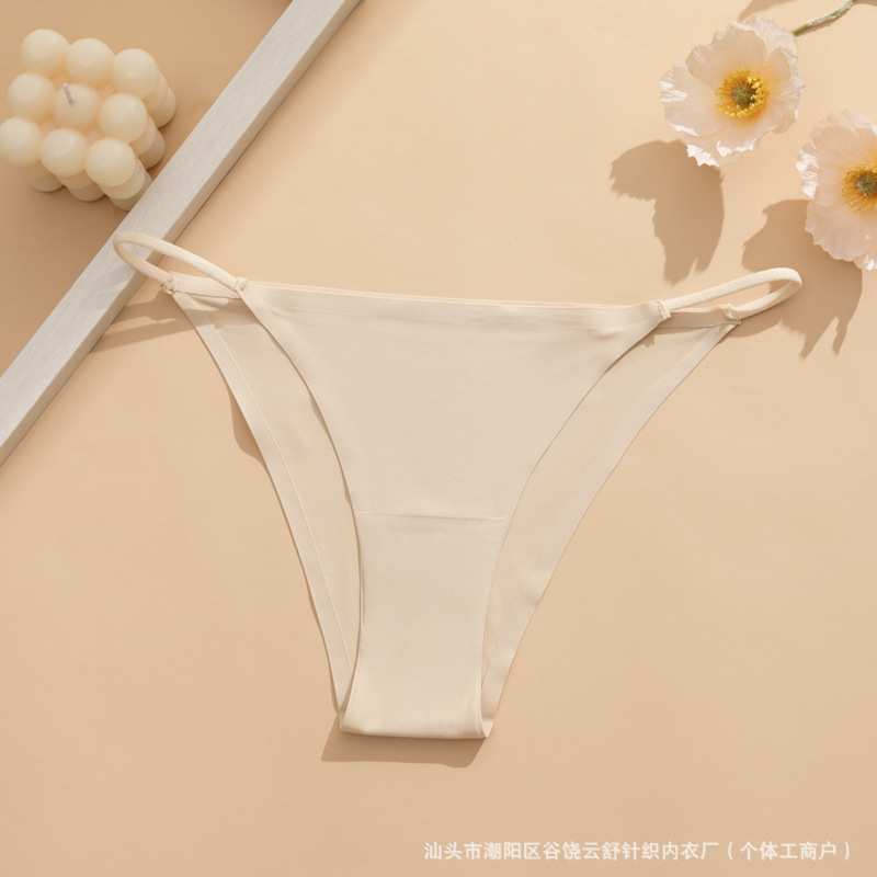 Procesamiento a medida transfronteriza europea y americana trozos de hielo sin marcas pantalones interiores para mujeres cinturón delgado de comercio exterior T pantalones de cintura baja