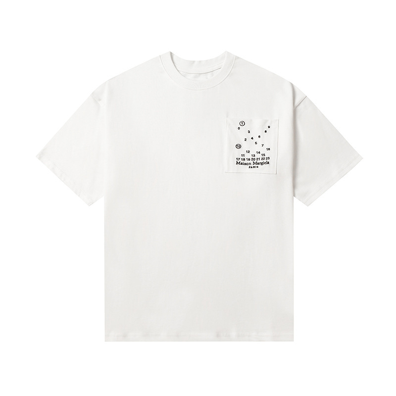 Maison Margiela MM6 ピュアコットン二重糸半袖メンズ Tシャツ高品質スポットのクロスボーダー限定|undefined
