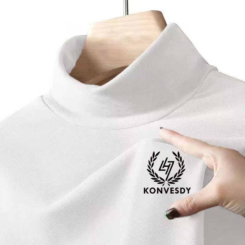 Direct de fábrica cálida piel-amistoso SLIM-Fit terciopelo a prueba de frío caliente media turtleneck ropa interior de los hombres