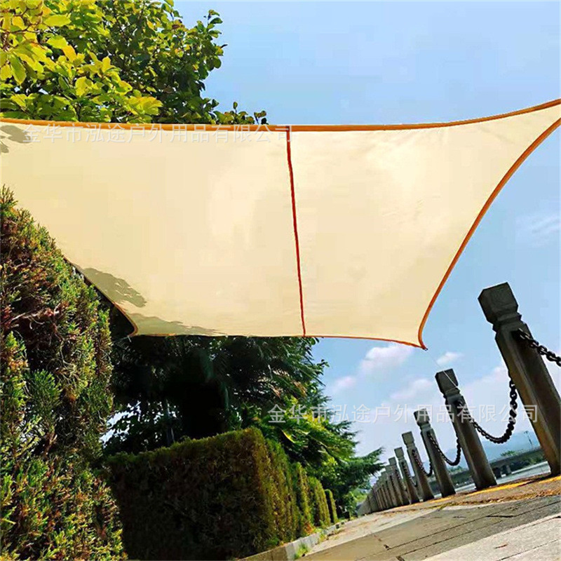 Cross-border Hot-selling Outdoor Triangle Sunshade Sail Waterproof Sunshade Sail UV-proof Four Corner Sunshade Canopy Awning