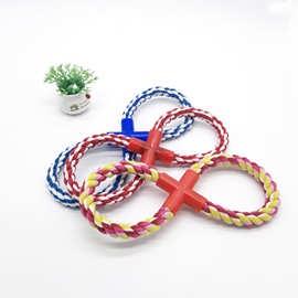宠物棉绳玩具 8字绳圆绳编织狗狗玩具球耐咬洁牙咬绳 TPR棉绳玩具