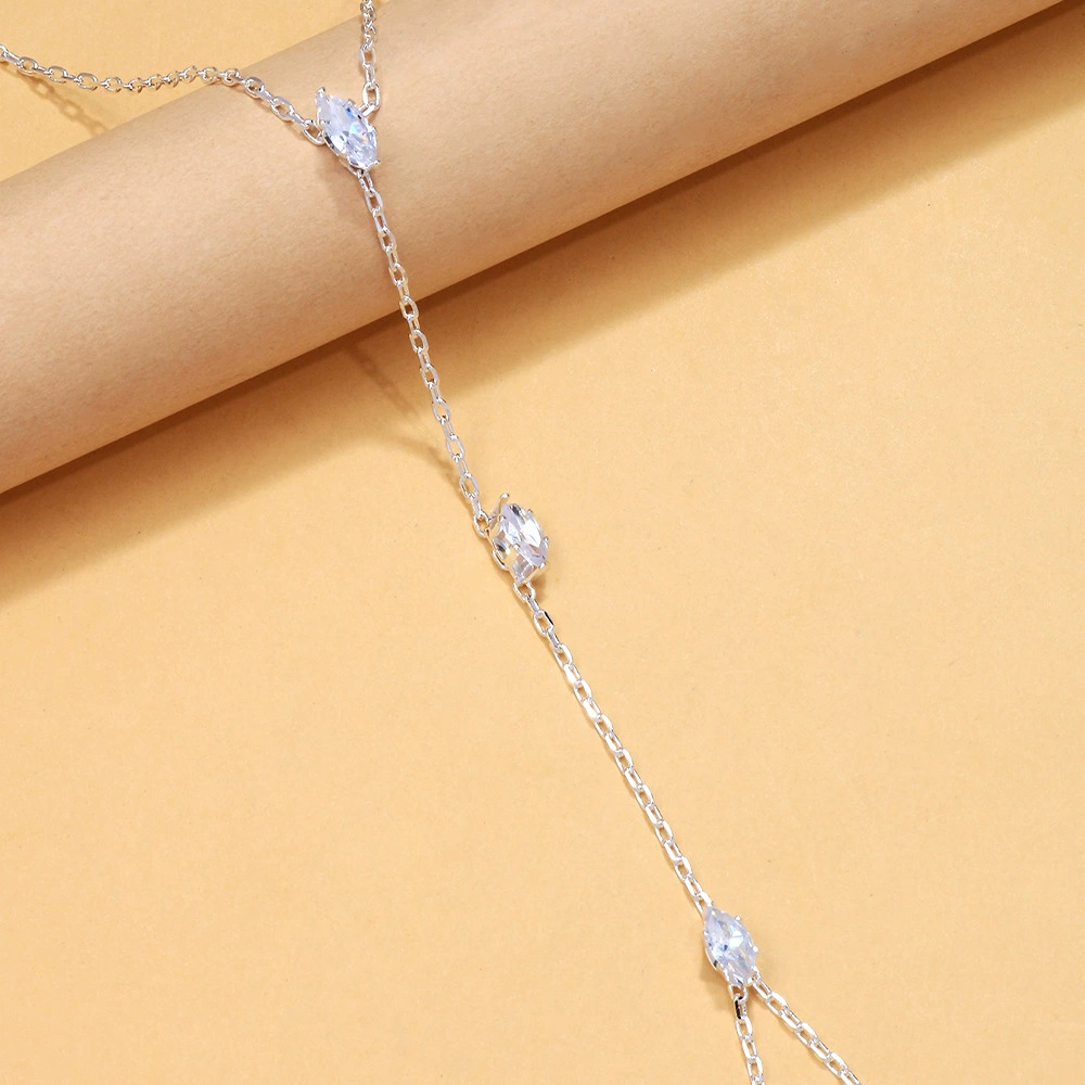 Cross-border hot style personalized diamond-connected finger…