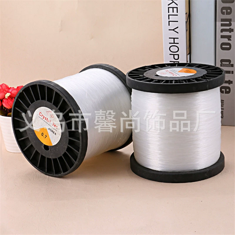 Носите бусины прозрачная Рыбная нить нейлоновая Рыбная нить большой рулон Хрустальные неэластичные аксессуары для лески