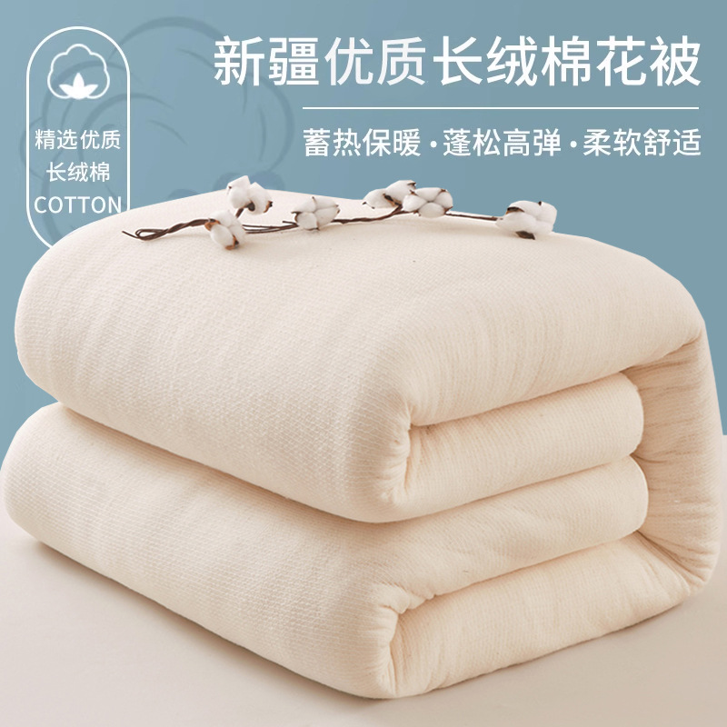 新疆长绒棉被商超棉花被子棉被芯棉絮床垫被褥子学生宿舍专用冬季