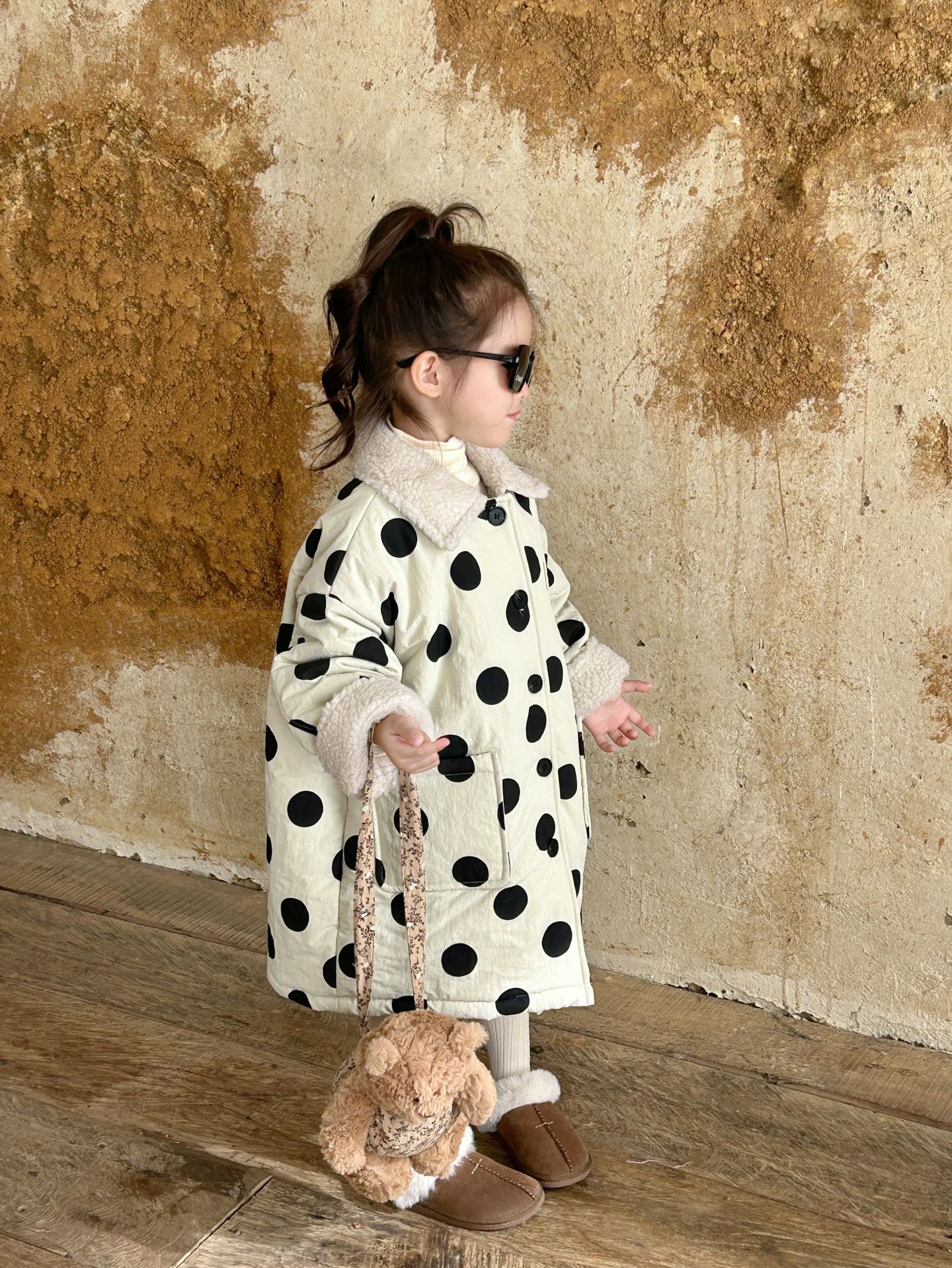 Cute Round Dots Cotton Blend Polyester Girls Outerwear display picture 10
