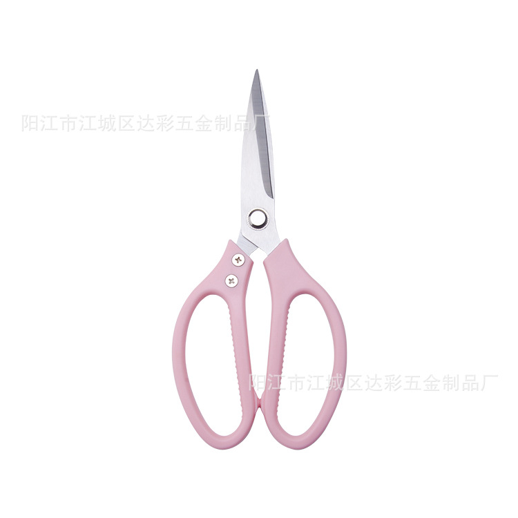 플라스틱 손잡이 가위 핑크 벌크