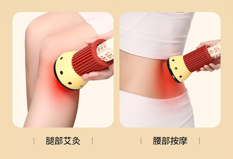 Bian Stone Moxa Fire Tube 4cm Head Therapy Tool with Extinguishing Cap for Du Meridian Back Massage preparation