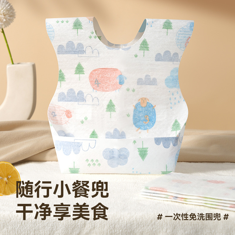 Baby Disposable Disposable Disposable Bib Baby Bib Sip Towel Children Eating Out Food Pocket Individual Packaging