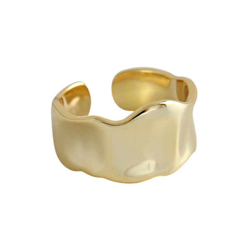 European and American fashion ring new irregular concave open ringpicture21