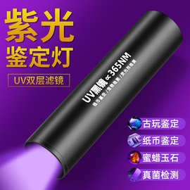 伍德氏灯猫藓灯荧光剂检测365NM紫光灯usb充电手电筒防伪验钞