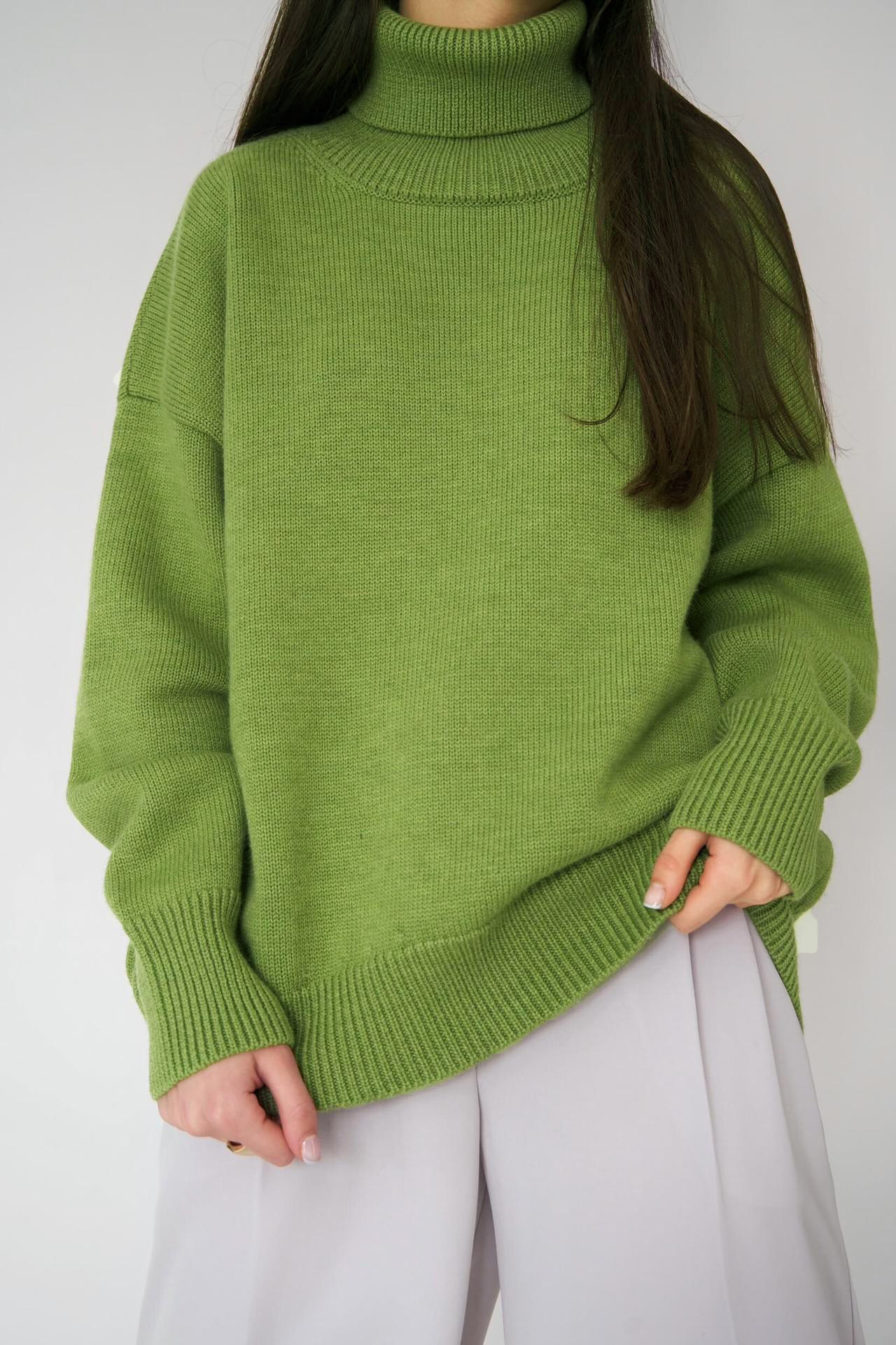 Damenbekleidung einfarbiger Rollkragenpullover Herbst und Winter bequemer lockerer klassischer vielseitiger Pullover mit Temperament_voghion.com