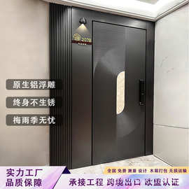 一门一景别墅大门双开门农村自建房大门防盗门子母入户门进户门