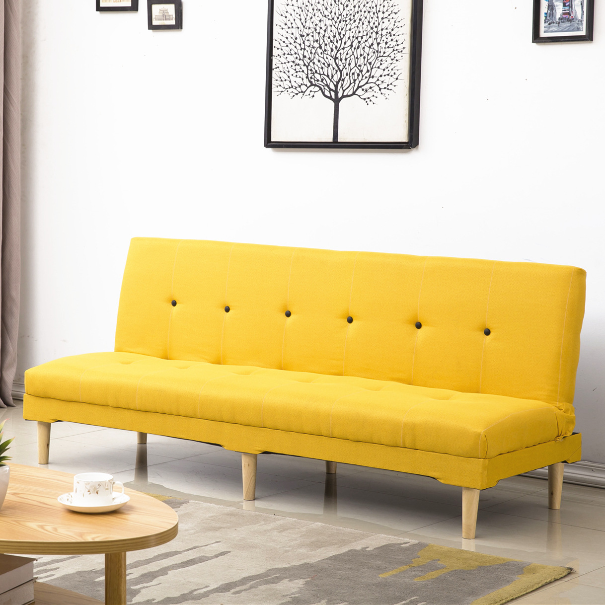 Fábrica directa sofá pequeño tipo simple cama plegable alquiler de alquiler económico esquina sala de estar dormitorio tienda al mediodía