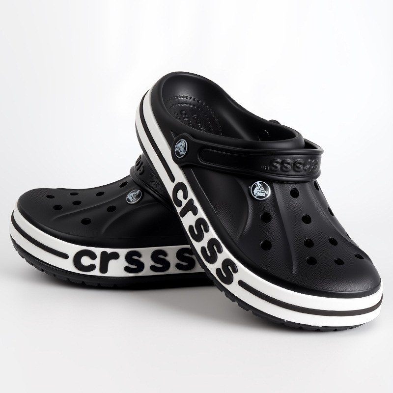 夏の新しい Cro 男性と女性の水玉模様のレースの下駄アウトドアスポーツとレジャービーチ包頭中空サンダル|undefined