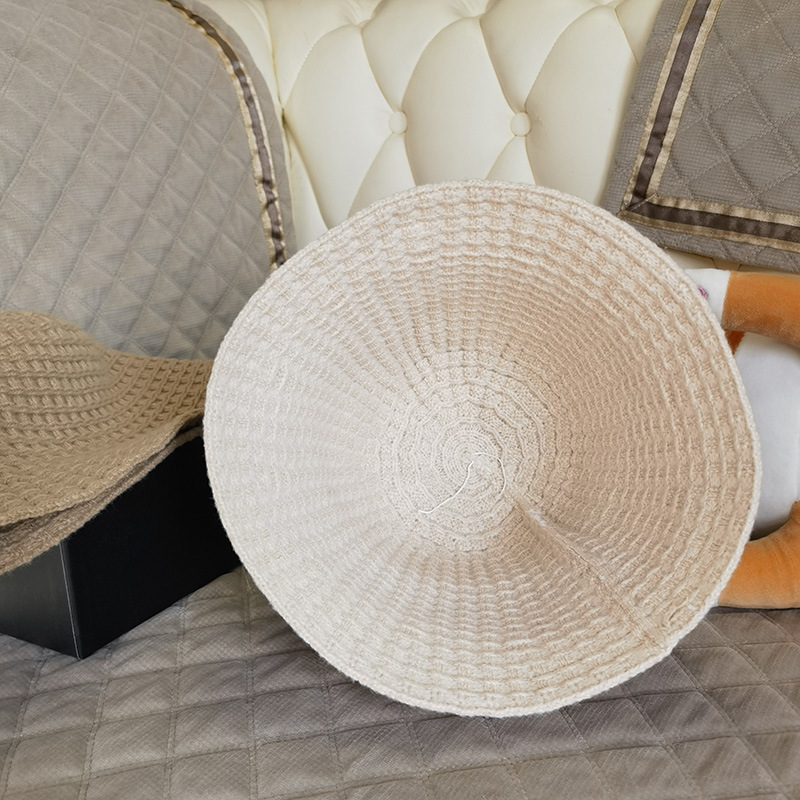 バケットハット ふんわり優しい格子編みバケットハット