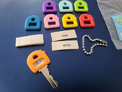 Key Caps Tags 亞馬遜新款彩色鑰匙套 硅膠鑰匙帽 鑰匙彩色識別圈