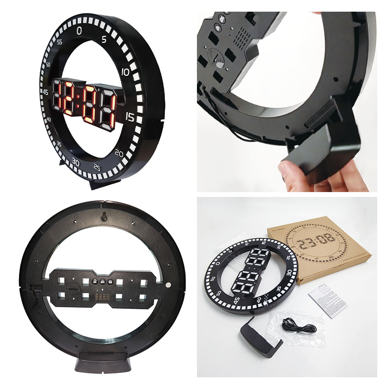 Ħ����LED������ӵ���ҹ��������ҿ����߼���Բ�ι�ǽ����ʱ��