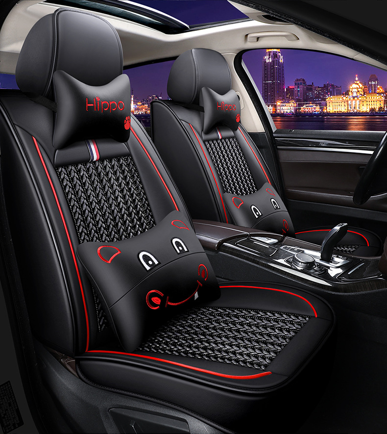 Cross-border foreign trade car seat cushion wear-resistant leather surrounded by four seasons universal seat cover source factory foreign trade wholesale