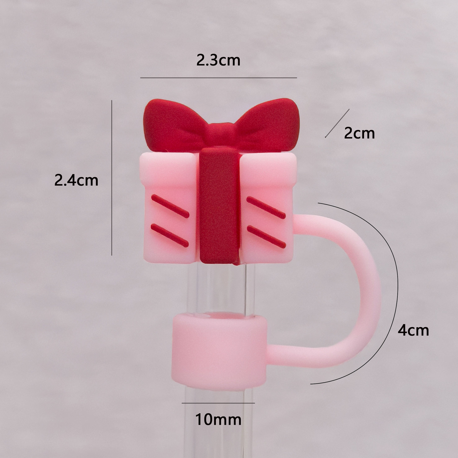 핑크색 선물 상자 밀짚모자/개별 포장