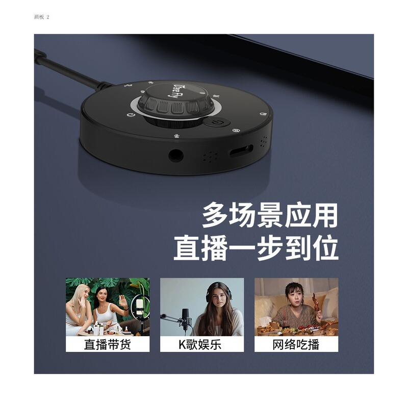 ホットセールミニサウンドカードセットサポートBluetooth伴奏イヤーフィードバック内蔵マイク携帯電話コンピュータライブブロードキャストに適応|undefined