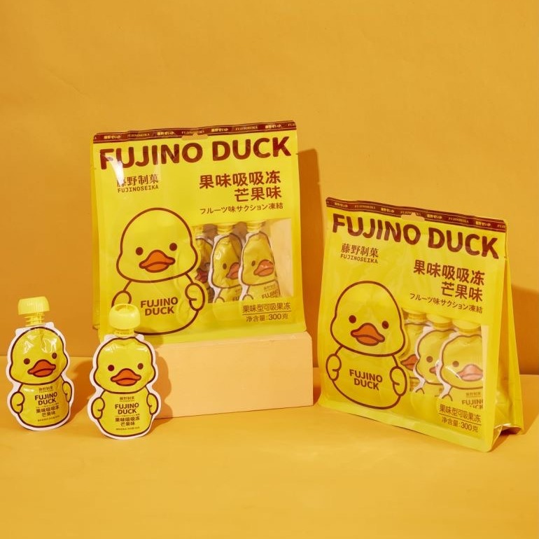 Fujino Duck Fruit Flavored Sucking Pudding Mango Flavor High-End Small Cute Duck Shape Suckable Jelly