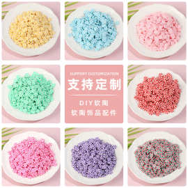 新款圆形水果糖软陶切片 史莱姆填充美甲贴片DIY饰品配件材料批发