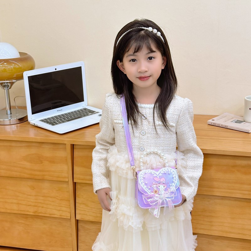 Coreano lindo bolso de niña dulce amor nicho bolso de hombro 2024 nuevo tipo de cartoon princess mochila