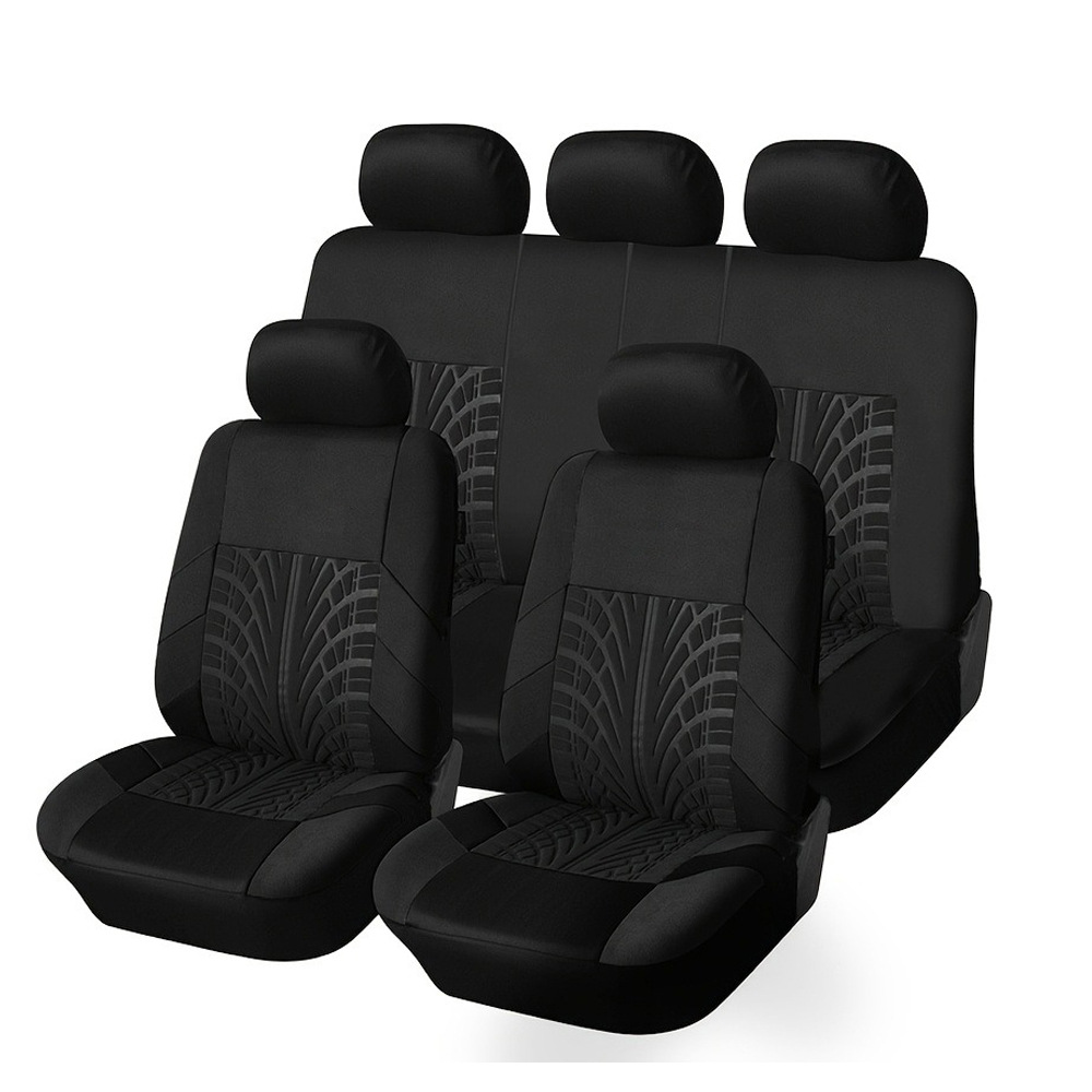 Cross-Border Best-Selling Car Seat Covers on Meike, 9-Piece Set, Universal for All Seasons, Tire Pattern Car Seat Covers Wholesale