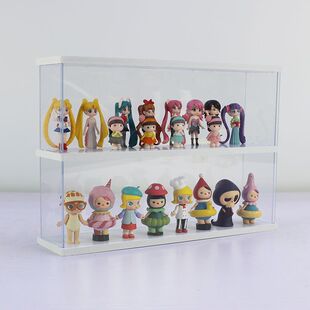 Blind box display cabinet hand-held storage box multi-layer door-opening acrylic transparent model dust cover lengthened Da Jie Qi