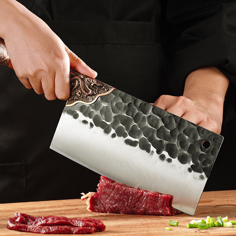 Cuchillo de cocina afilado de doble uso para forjar herramientas de corte caseras cuchillo de cocinero cuchillo de corte de carne cuchillo de corte de huesos cortar verduras