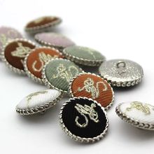 厂家包布纽扣小香风合金包布扣风衣毛衣外套大衣扣子刺绣金属扣